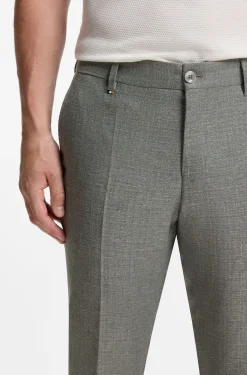 Business-Hose aus filigran gemustertem Stretch-Gewebe