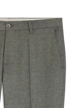 Business-Hose aus filigran gemustertem Stretch-Gewebe