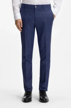 Business-Hose aus filigran gemustertem Stretch-Gewebe