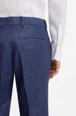 Business-Hose aus filigran gemustertem Stretch-Gewebe
