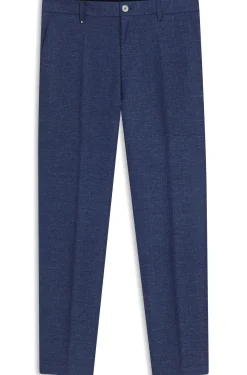 Business-Hose aus filigran gemustertem Stretch-Gewebe