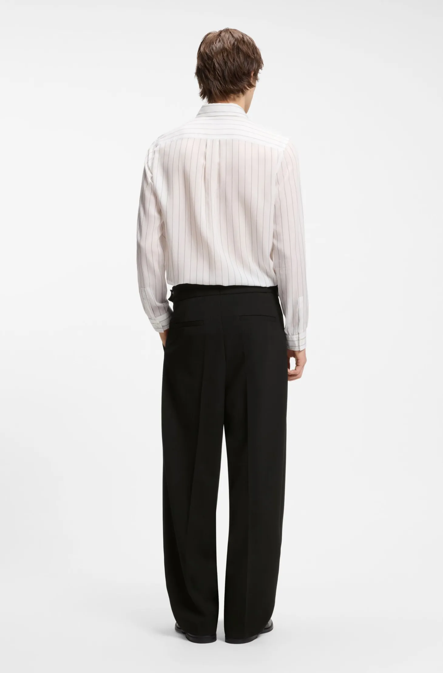 Business-Hose aus Schurwoll-Mix mit verstellbarem Bund