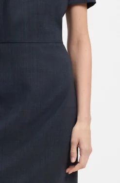 Business-Kleid aus melierter Schurwolle