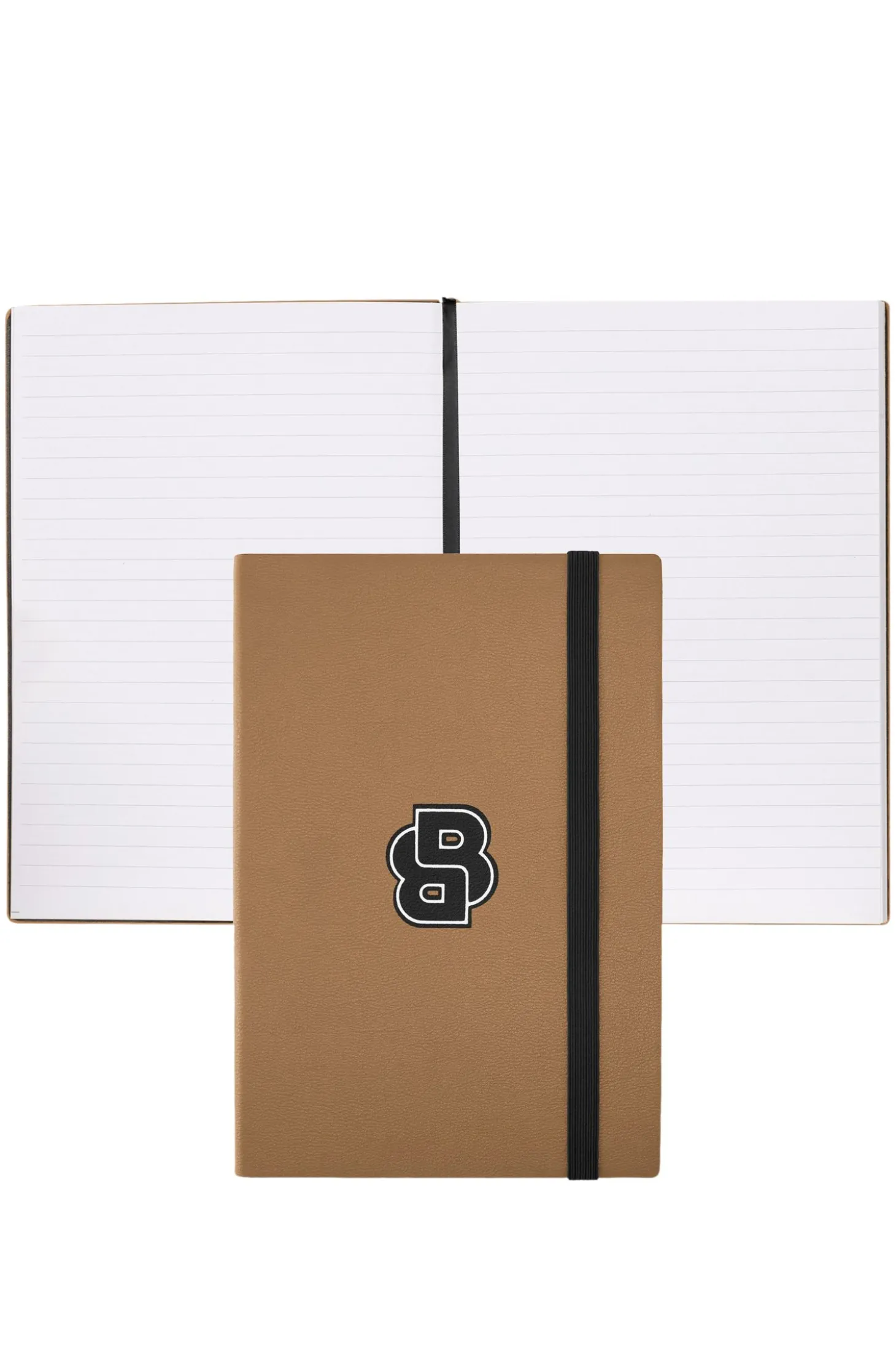 Camelfarbenes DIN-A5-Notizbuch mit Double-B-Monogramm