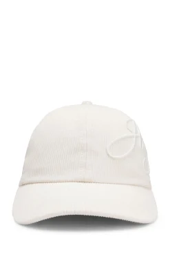 Cap aus Baumwoll-Cord mit Logo-Stickerei