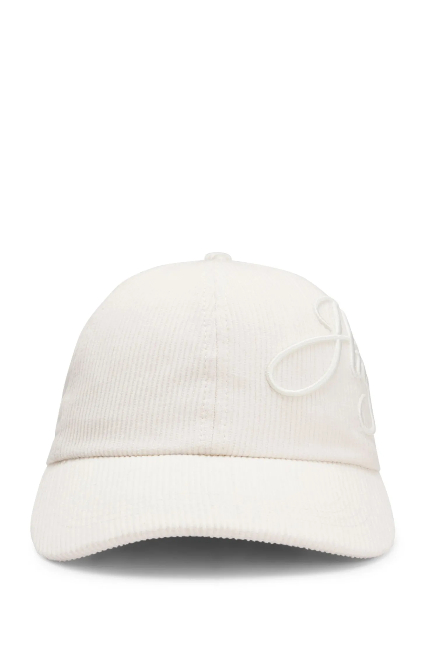 Cap aus Baumwoll-Cord mit Logo-Stickerei