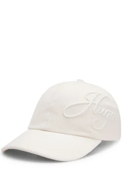 Cap aus Baumwoll-Cord mit Logo-Stickerei