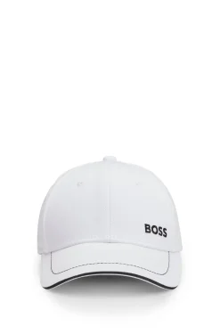 Cap aus Baumwoll-Twill mit Kontrast-Details und Logo-Stickerei