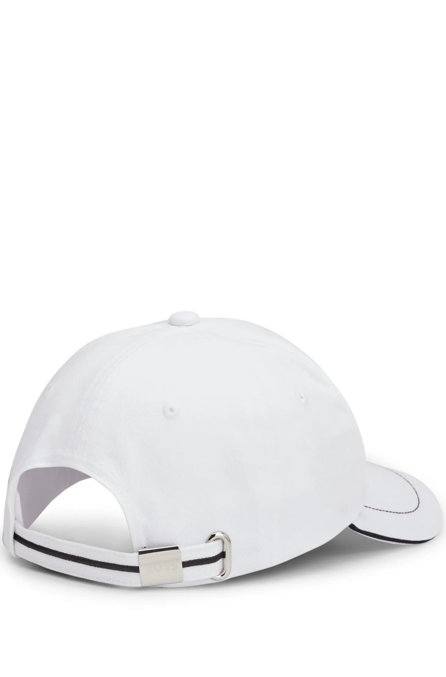 Cap aus Baumwoll-Twill mit Kontrast-Details und Logo-Stickerei