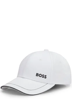 Cap aus Baumwoll-Twill mit Kontrast-Details und Logo-Stickerei