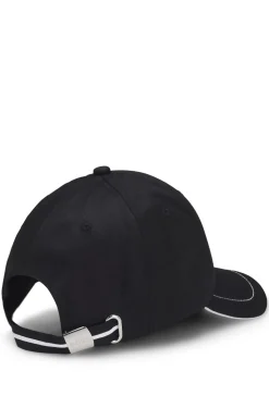 Cap aus Baumwoll-Twill mit Kontrast-Details und Logo-Stickerei