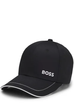 Cap aus Baumwoll-Twill mit Kontrast-Details und Logo-Stickerei