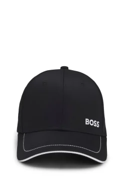 Cap aus Baumwoll-Twill mit Kontrast-Details und Logo-Stickerei