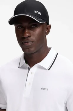 Cap aus Baumwoll-Twill mit Kontrast-Details und Logo-Stickerei