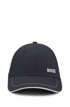 Cap aus Baumwoll-Twill mit Kontrast-Details und Logo-Stickerei