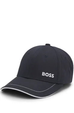 Cap aus Baumwoll-Twill mit Kontrast-Details und Logo-Stickerei