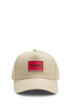 Cap aus Baumwoll-Twill mit Logo-Aufnäher