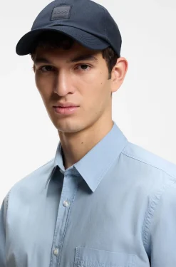 Cap aus Baumwoll-Twill mit Logo-Aufnäher