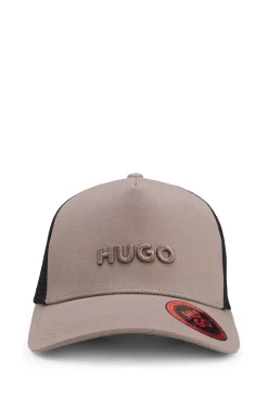 Cap aus Baumwoll-Twill mit Mesh-Einsätzen