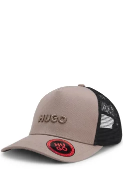Cap aus Baumwoll-Twill mit Mesh-Einsätzen