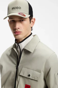 Cap aus Baumwoll-Twill mit Mesh-Einsätzen