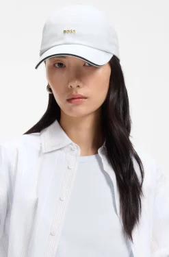 Cap aus Baumwoll-Twill mit Metall-Logo