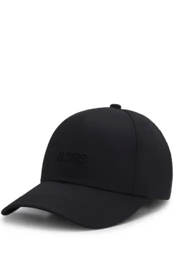 Cap aus Baumwoll-Twill mit tonaler Logo-Stickerei