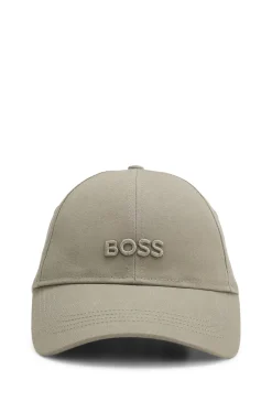 Cap aus Baumwoll-Twill mit tonaler Logo-Stickerei