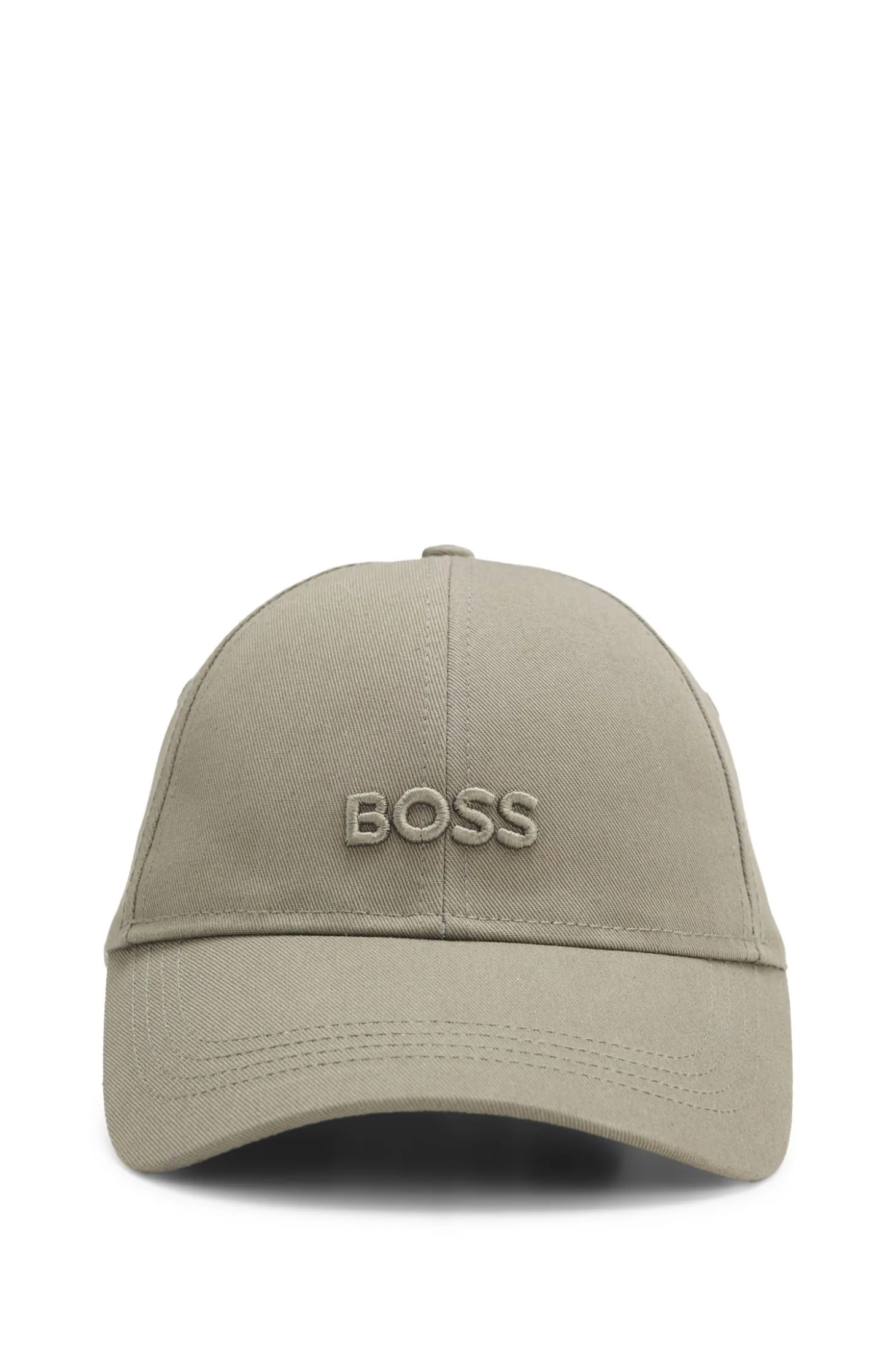 Cap aus Baumwoll-Twill mit tonaler Logo-Stickerei