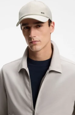 Cap aus Schurwolle mit Logo-Besatz