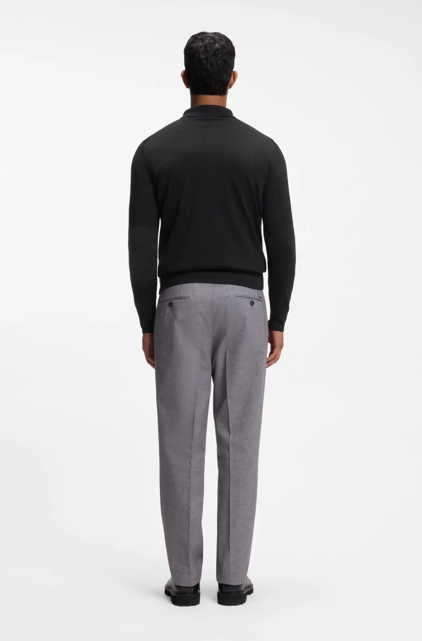 Cardigan aus Schurwolle mit Polokragen