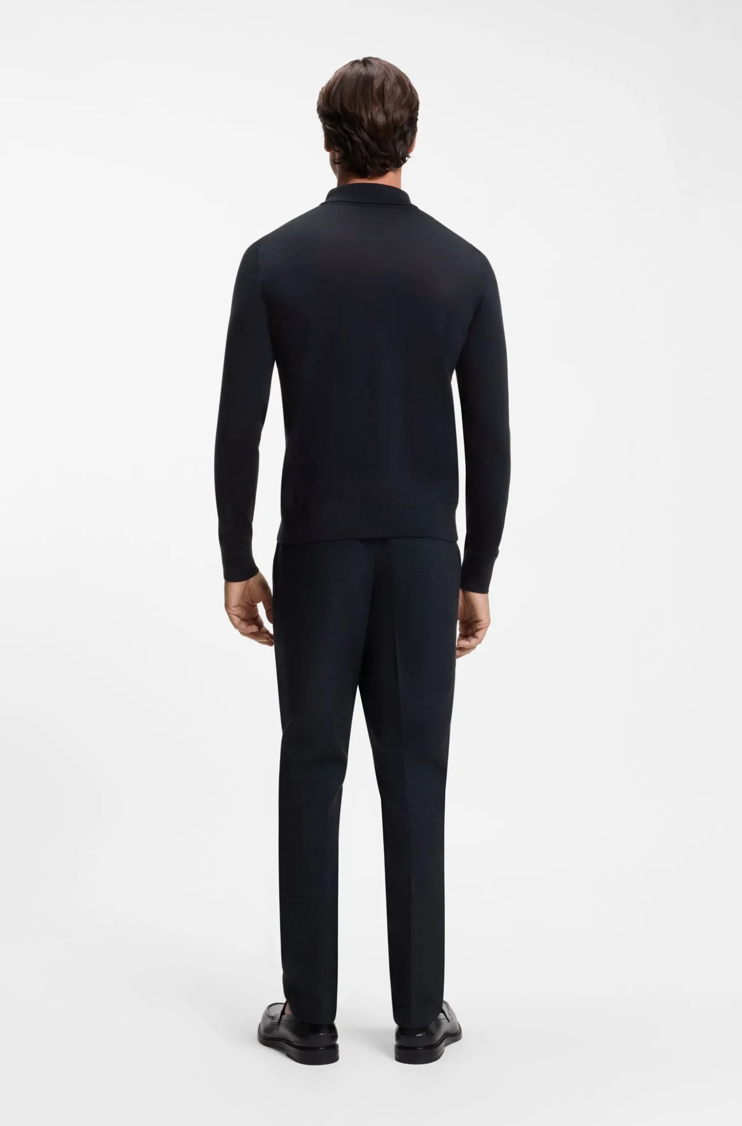 Cardigan aus Schurwolle mit Polokragen