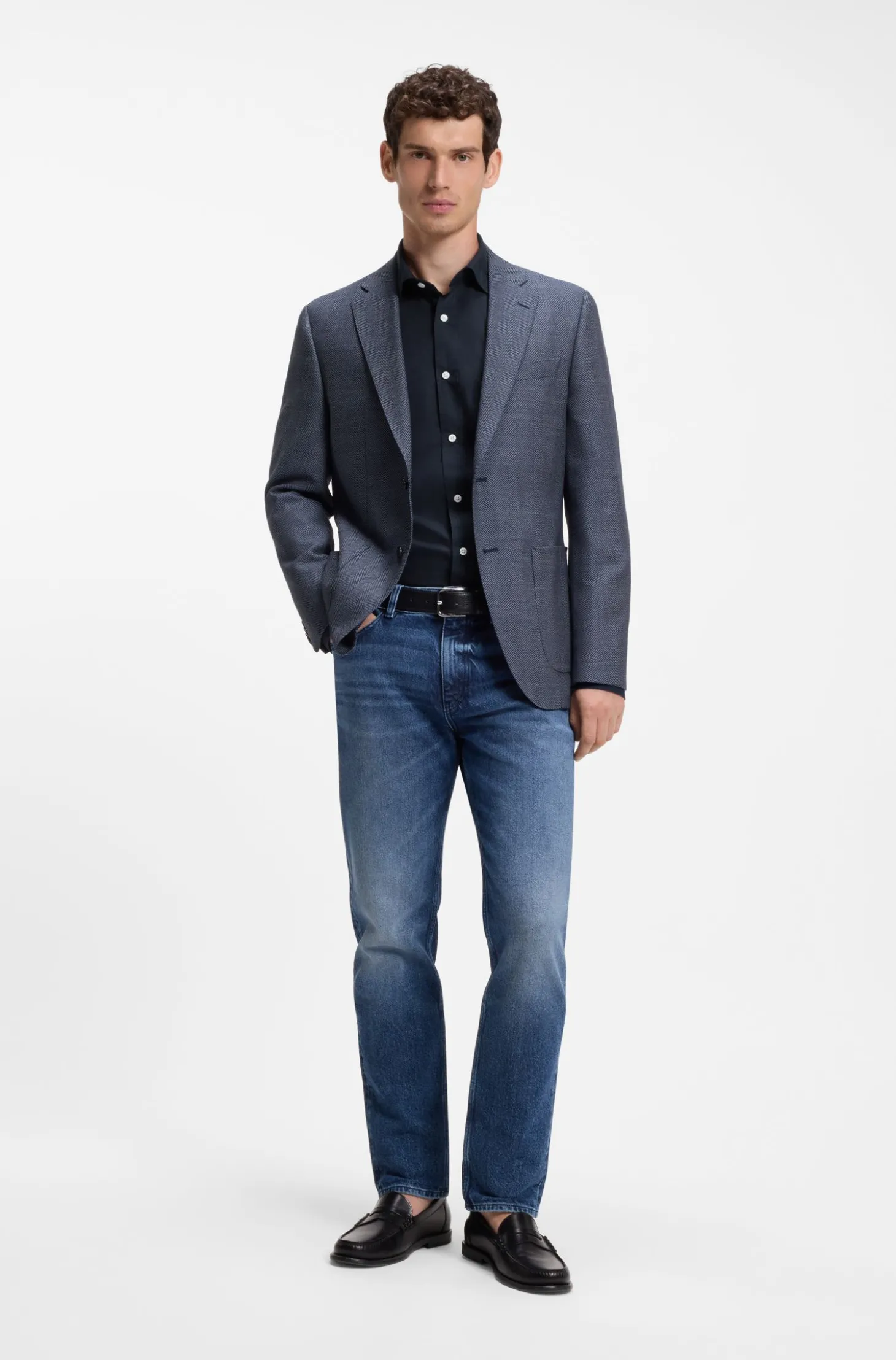 Casual-Fit Hemd im Heritage-Stil aus Baumwoll-Popeline