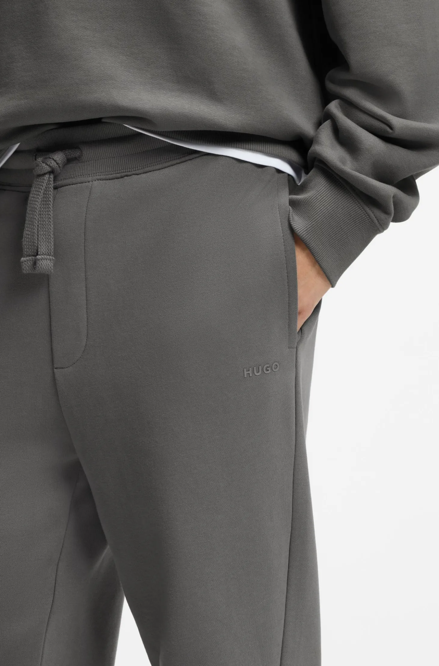 Casual-Hose aus Baumwolle mit elastischen Bündchen