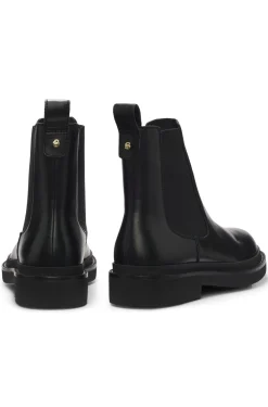 Chelsea Boots aus Leder mit goldfarbenem Double-B-Monogramm