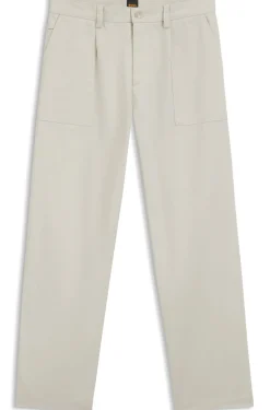 Chino aus Baumwoll-Mix mit Bundfalte und aufgesetzter Tasche