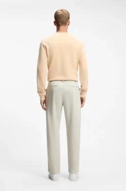 Chino aus Baumwoll-Mix mit Bundfalte und aufgesetzter Tasche