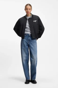 College-Blouson aus Satin mit komfortabler Wattierung