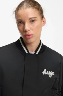 College-Blouson aus Satin mit komfortabler Wattierung