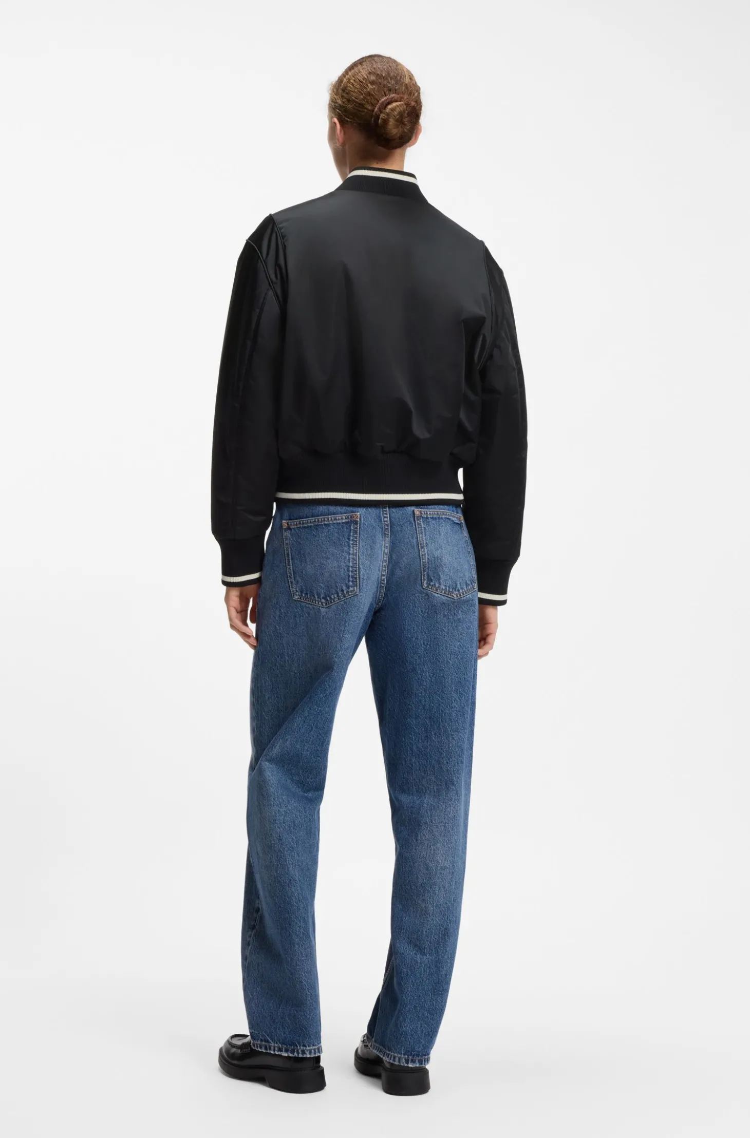 College-Blouson aus Satin mit komfortabler Wattierung