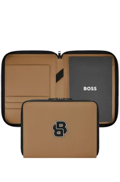 Collegiate-style folder with contrast logo detail