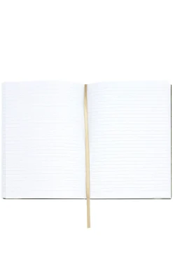 Cremefarbenes DIN-A5-Notizbuch mit Monogramm-Muster