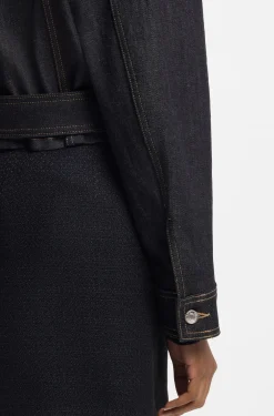 Cropped-Jacke aus japanischem Selvedge-Denim