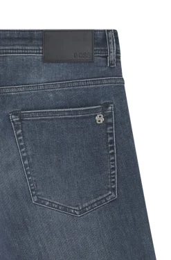 Delaware Schwarzblaue Slim-Fit Jeans aus bequemem Stretch-Denim