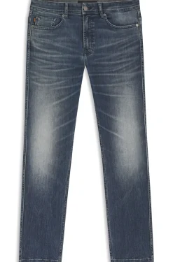 Delaware Schwarzblaue Slim-Fit Jeans aus bequemem Stretch-Denim
