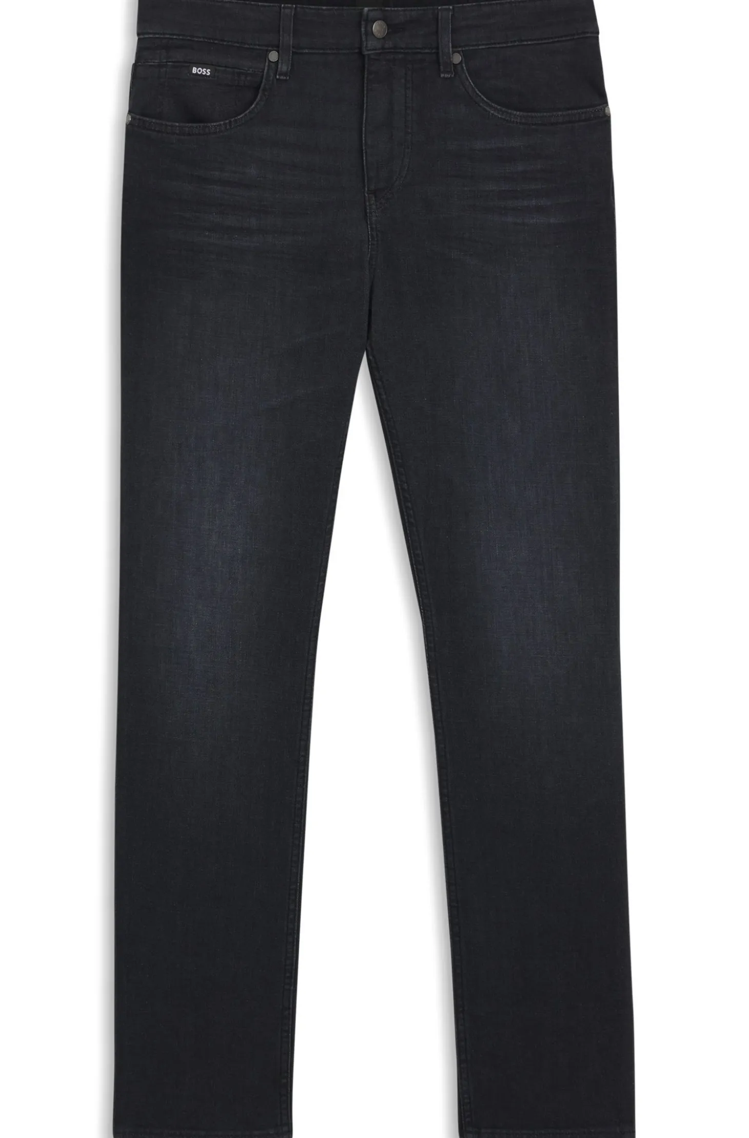 Delaware Schwarze Slim-Fit Jeans aus besonders softem italienischem Denim