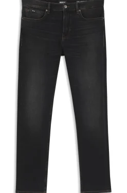 Delaware Schwarze Slim-Fit Jeans aus elastischem Baumwoll-Mix