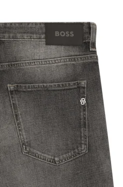 Delaware Schwarze Slim-Fit Jeans aus bequemem Stretch-Denim