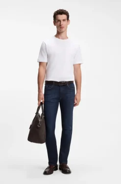 Delaware Slim-Fit Jeans aus bequemem blauem Stretch-Denim