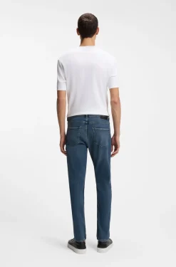 Delaware Slim-Fit Jeans aus bequemem blauem Stretch-Denim
